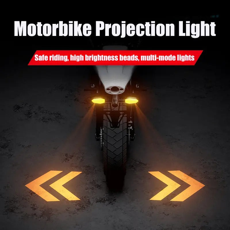 ১ জোড়া Motorcycle LED Turn Projection Lamp