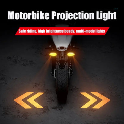 ১ জোড়া Motorcycle LED Turn Projection Lamp