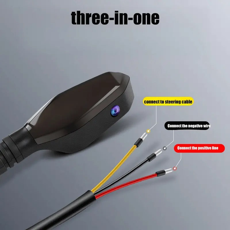 ১ জোড়া Motorcycle LED Turn Projection Lamp