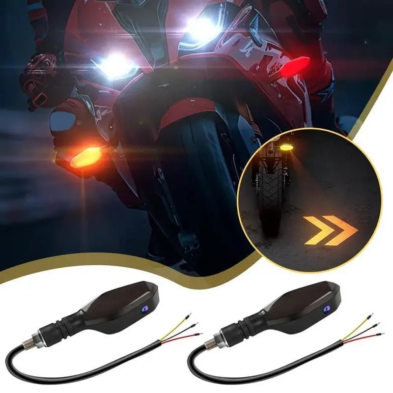 ১ জোড়া Motorcycle LED Turn Projection Lamp