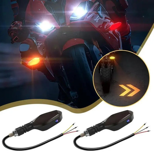 ১ জোড়া Motorcycle LED Turn Projection Lamp