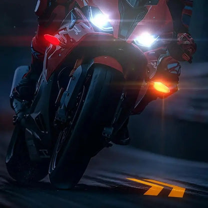 ১ জোড়া Motorcycle LED Turn Projection Lamp